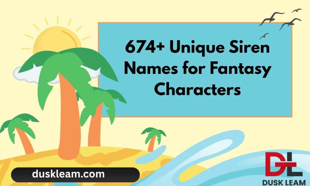 674+ Unique Siren Names for Fantasy Characters