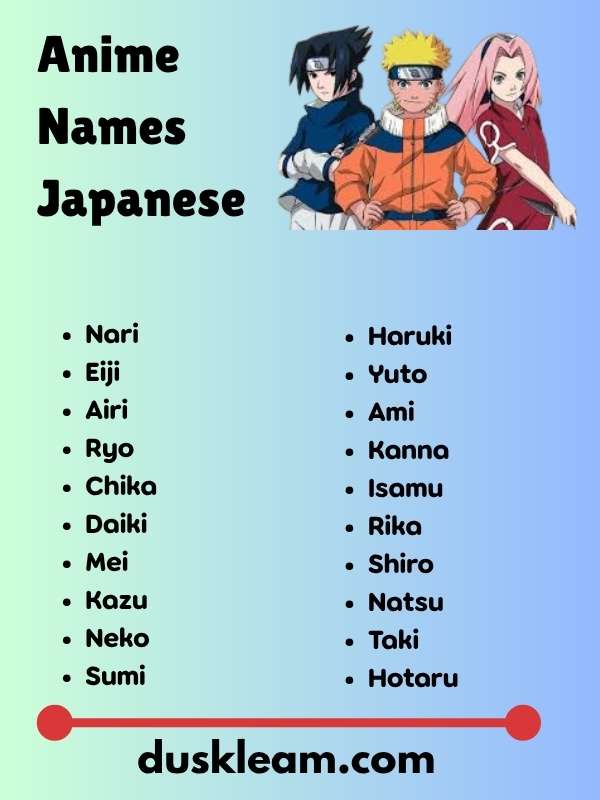 Anime Names Japanese