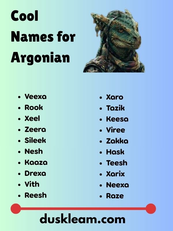 Cool Names for Argonian