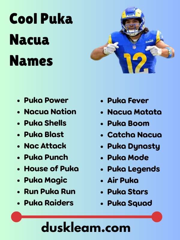 Cool Puka Nacua Names
