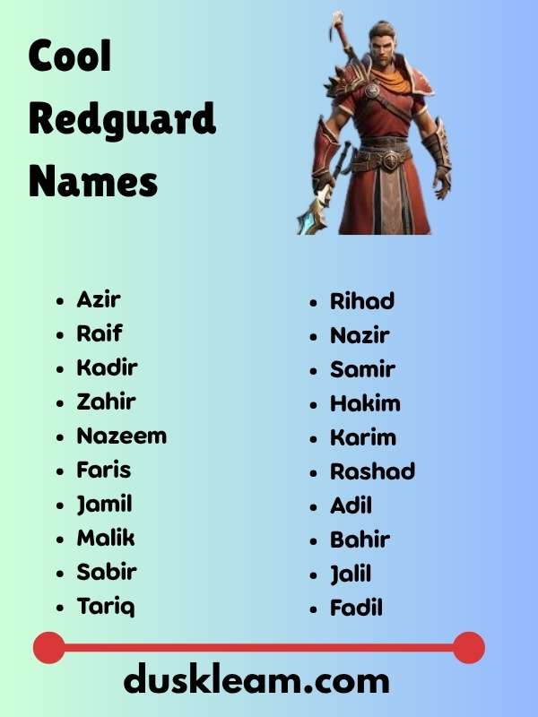 Cool Redguard Names