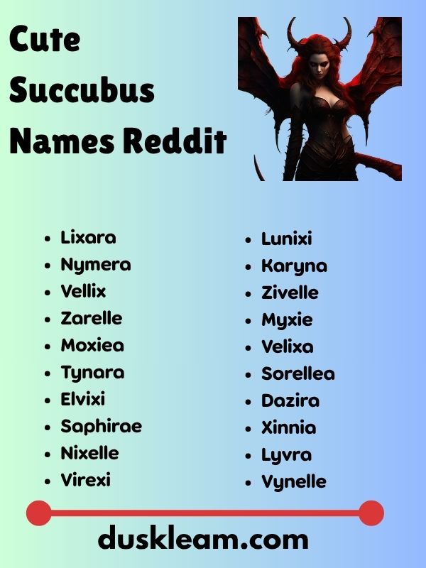 Cute Succubus Names Reddit