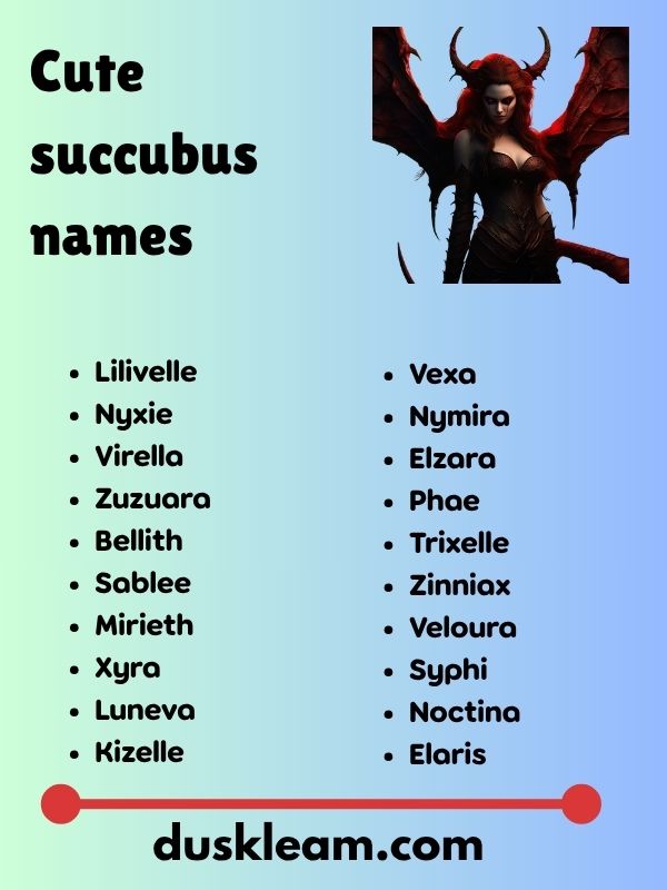 Cute succubus names