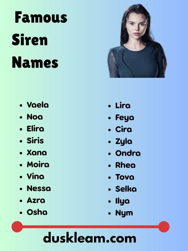 Famous Siren Names