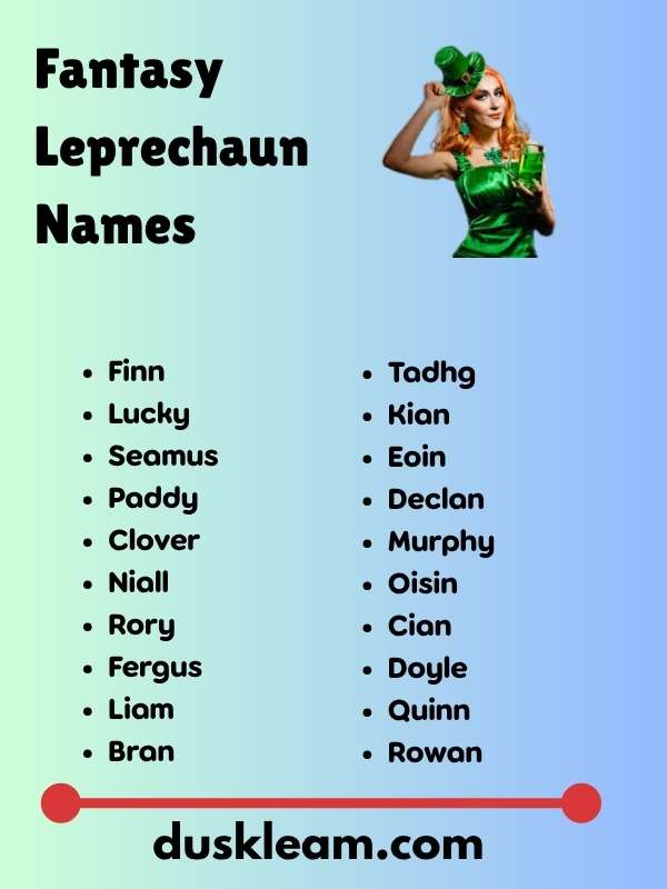 Fantasy Leprechaun Names