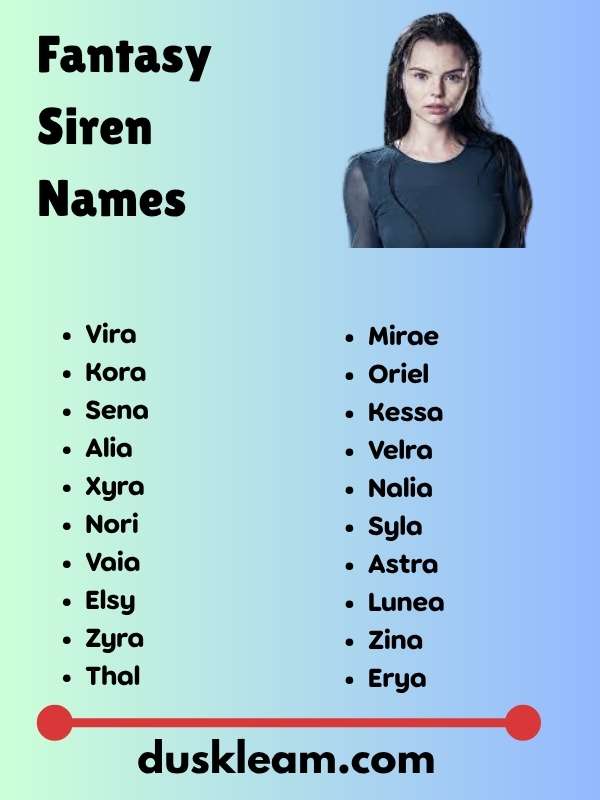 Fantasy Siren Names