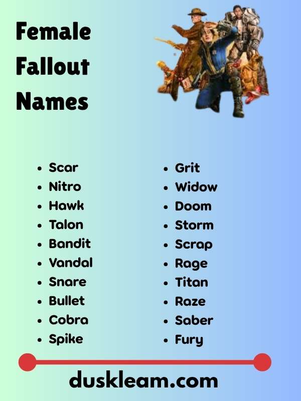 Female Fallout Names