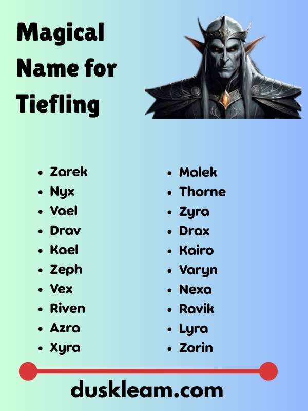 Magical Name for Tiefling
