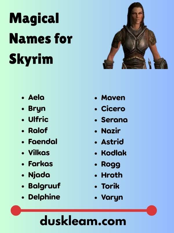 Magical Names for Skyrim