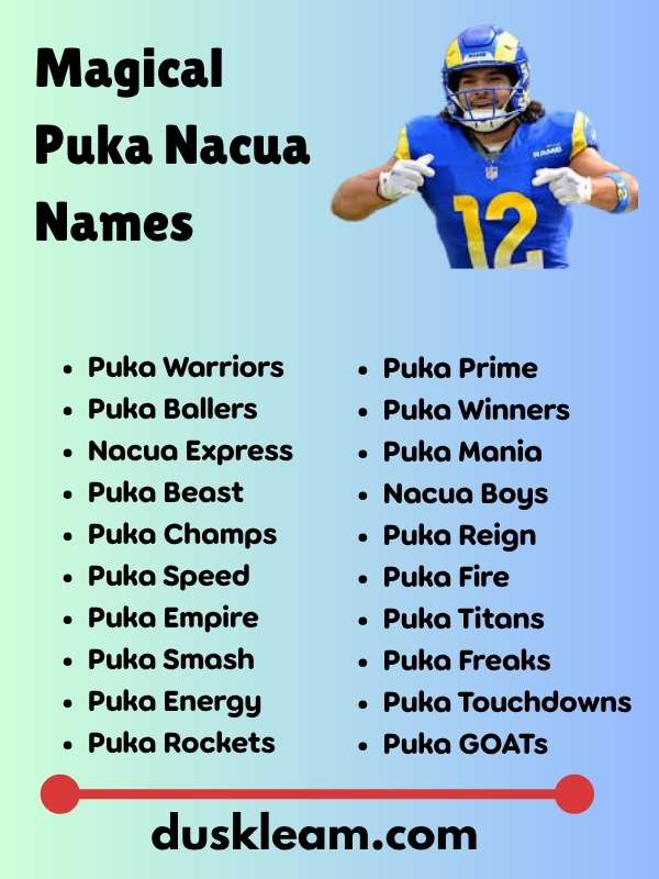Magical Puka Nacua Names