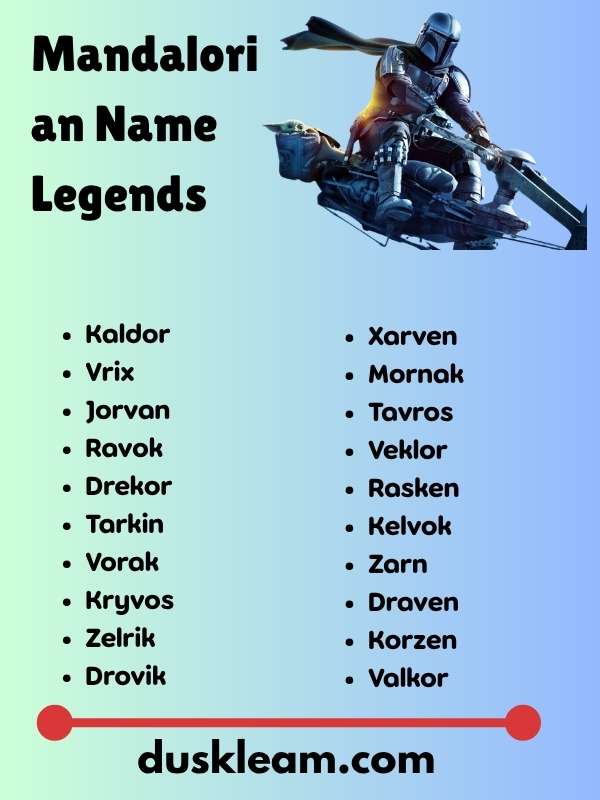 Mandalorian Name Legends