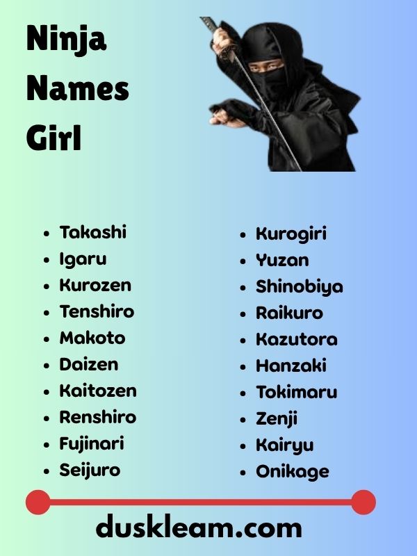 Ninja Names Girl
