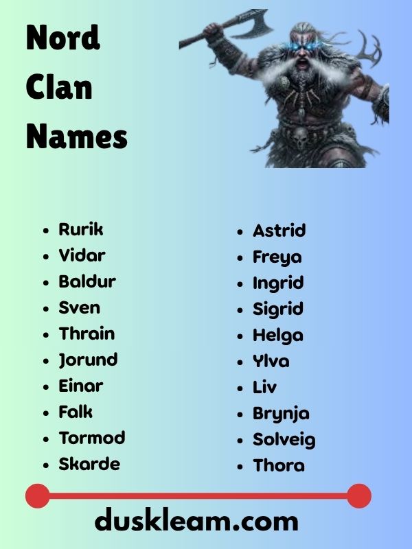 Nord Clan Names