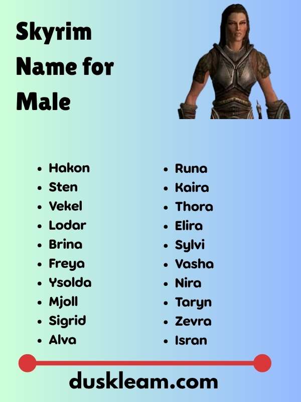 Skyrim Name for Male
