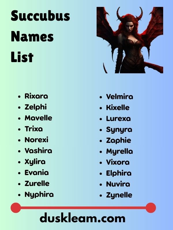 Succubus Names List