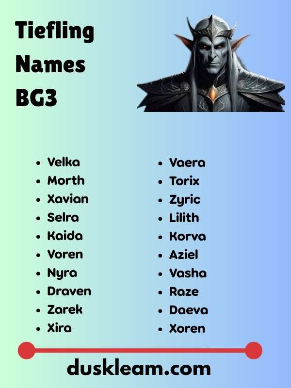 Tiefling Names BG3