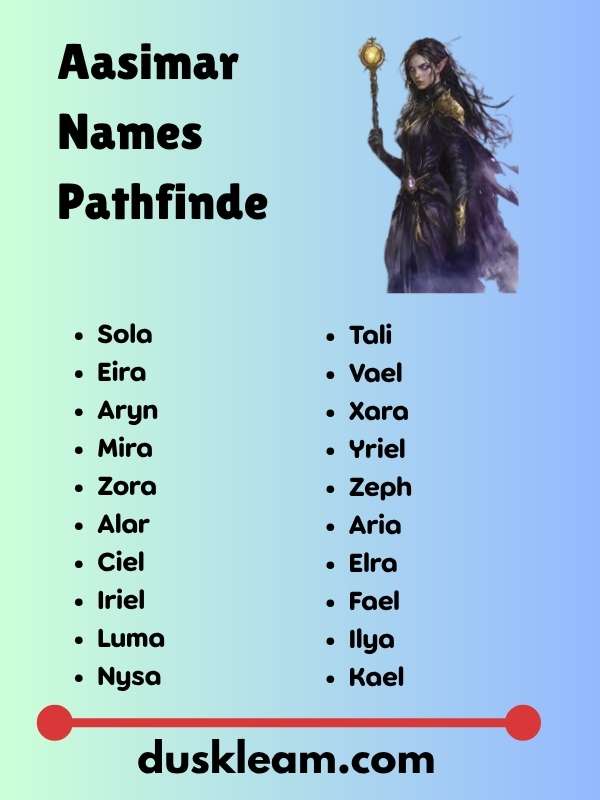Aasimar Names Pathfinde