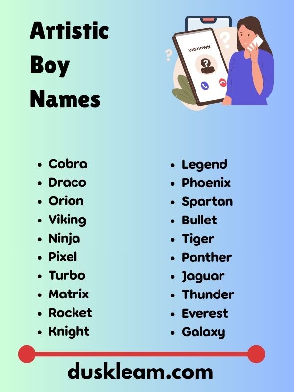 Artistic Boy Names
