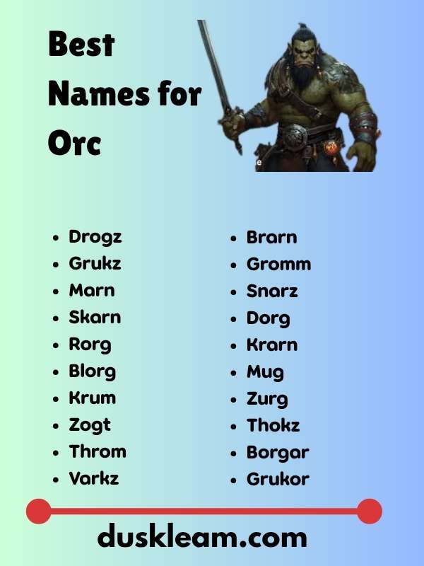 Best Names for Orc
