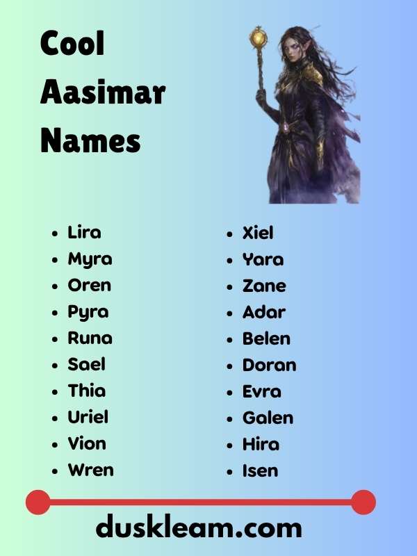 Cool Aasimar Names