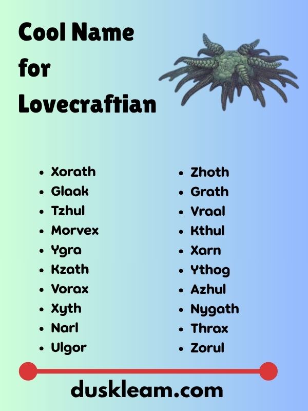 Cool Name for Lovecraftian