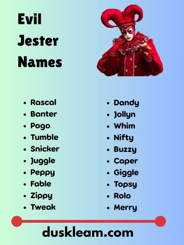 Evil Jester Names