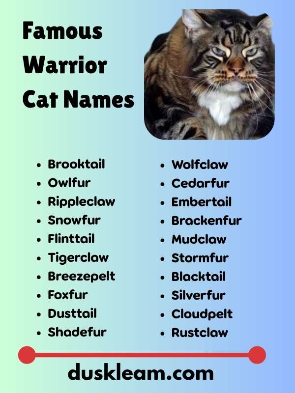 Famous Warrior Cat Names