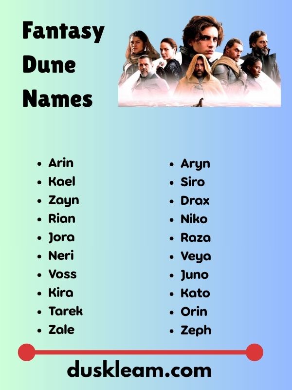 Fantasy Dune Names