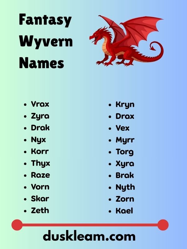 Fantasy Wyvern Names