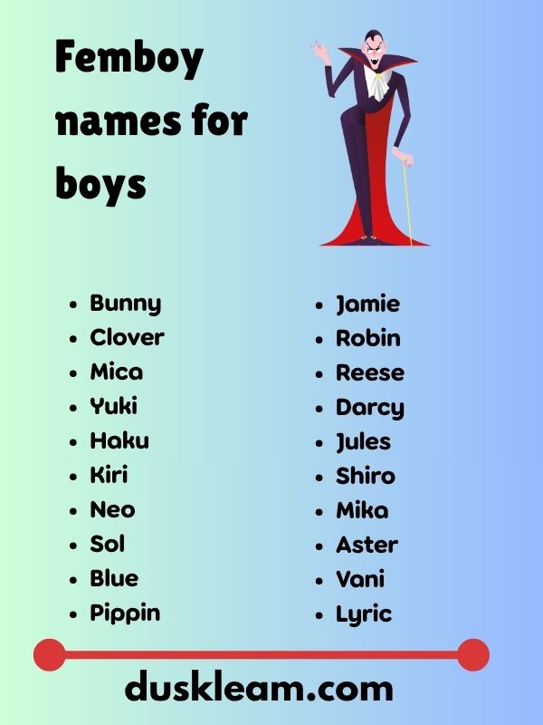 Femboy names for boys