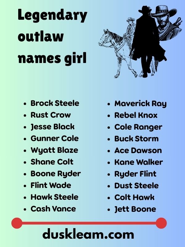Legendary outlaw names girl