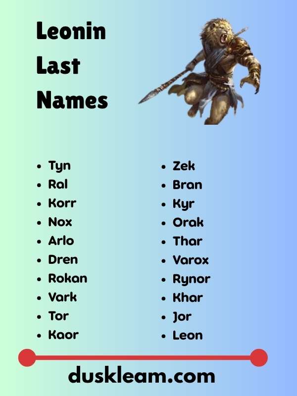 Leonin Last Names