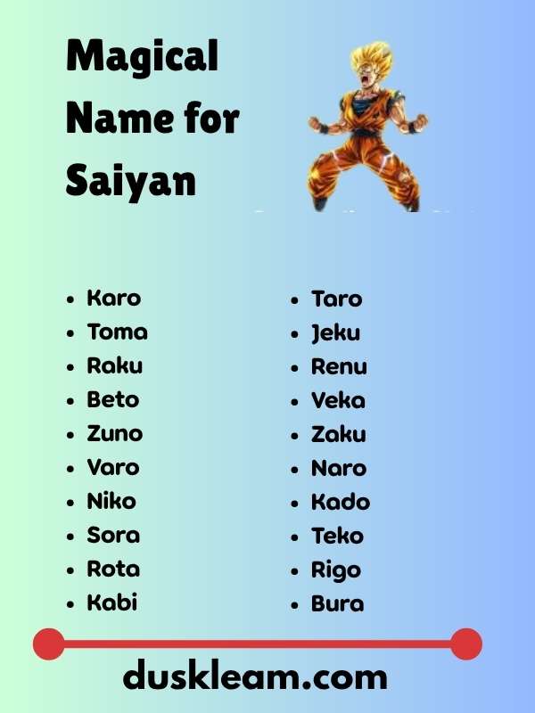 Magical Name for Saiyan