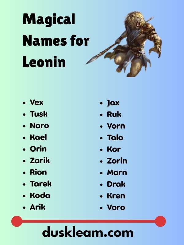 Magical Names for Leonin