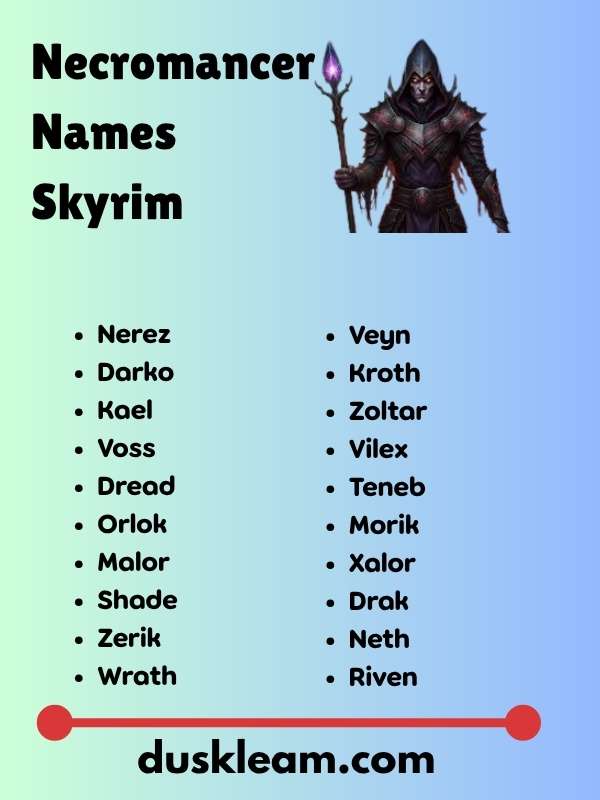 Necromancer Names Skyrim