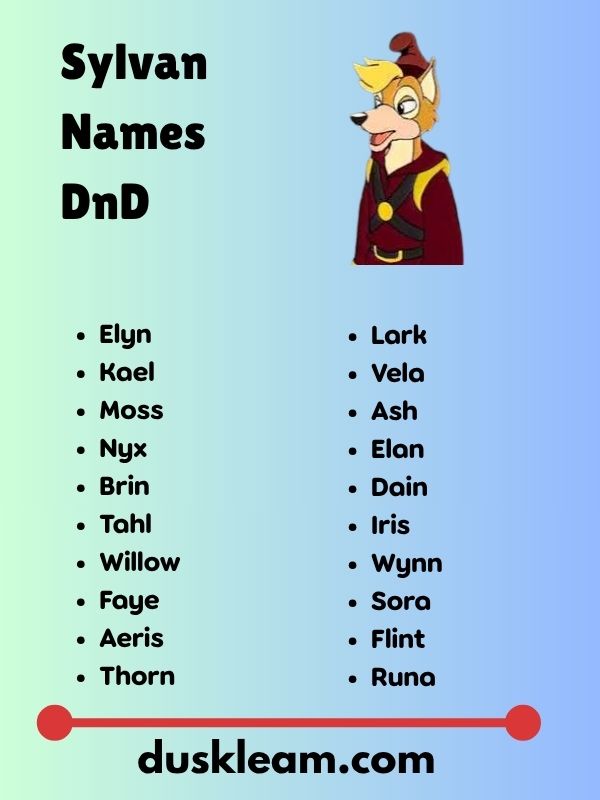 Sylvan Names DnD