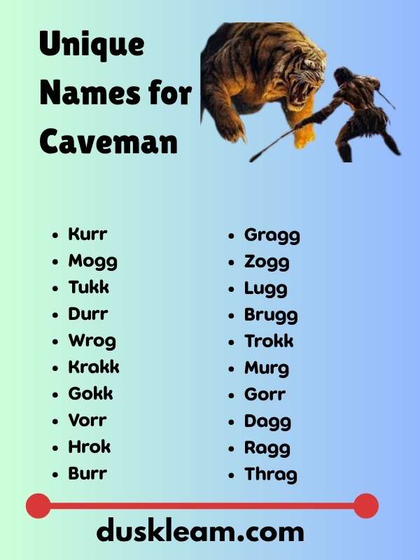 Unique Names for Caveman