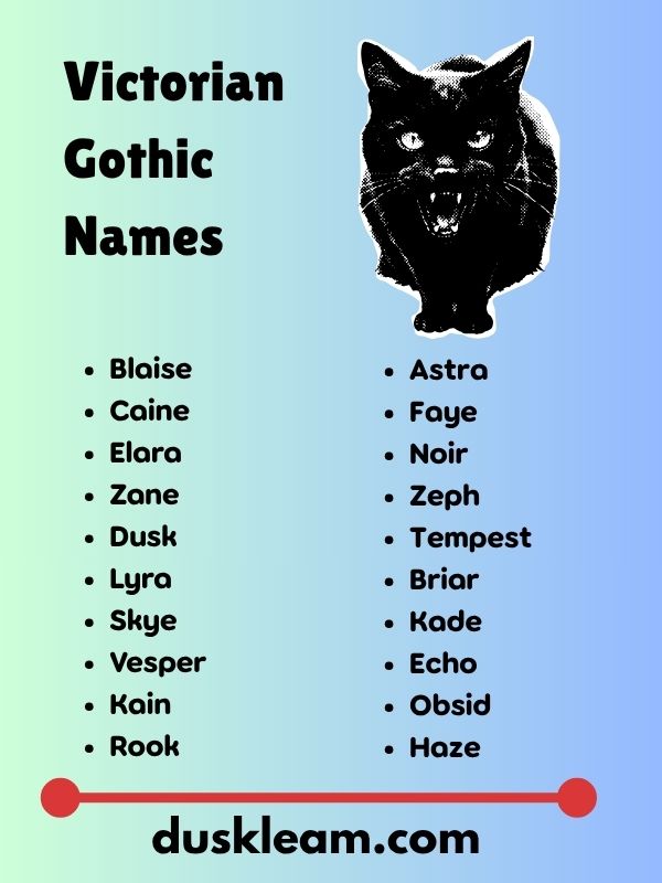 Victorian Gothic Names