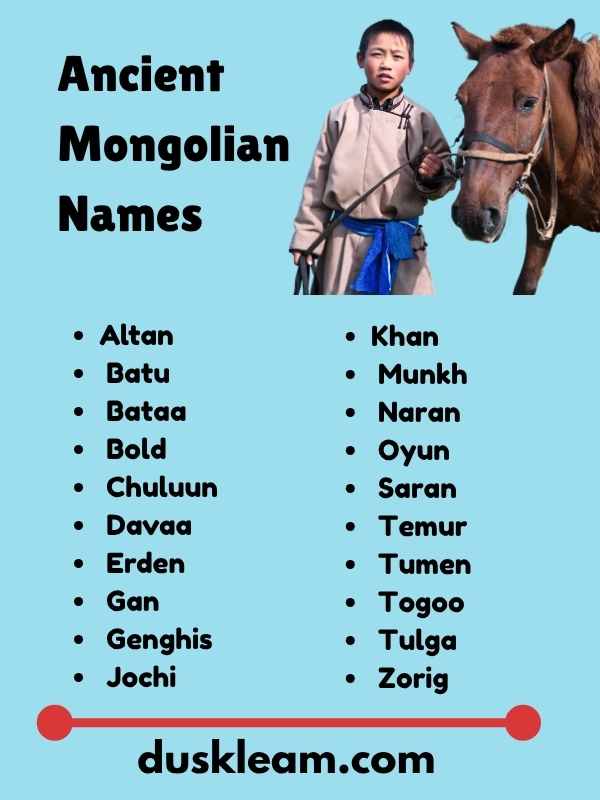 Ancient Mongolian Names