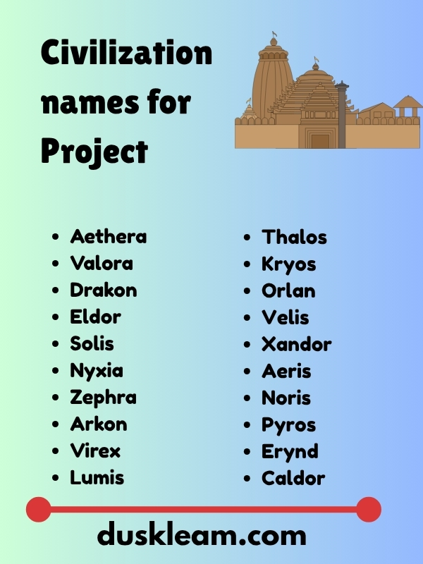 Civilization names for Project