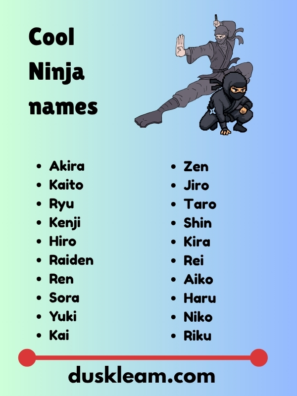 Cool ninja names
