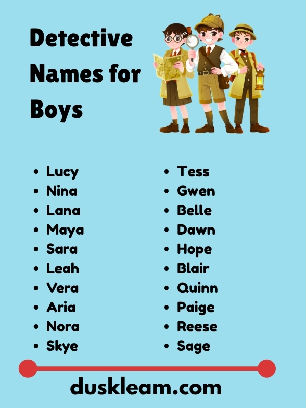 Detective Names for Boys