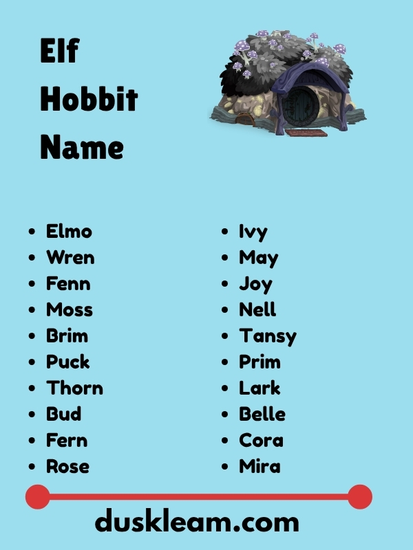 Elf Hobbit Name