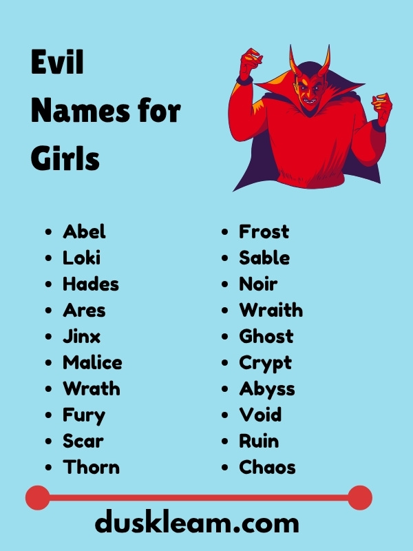 Evil Names for Girls