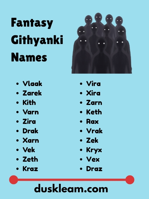 Fantasy Githyanki Names