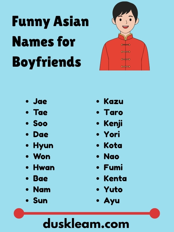 Funny Asian Names for Boyfriends