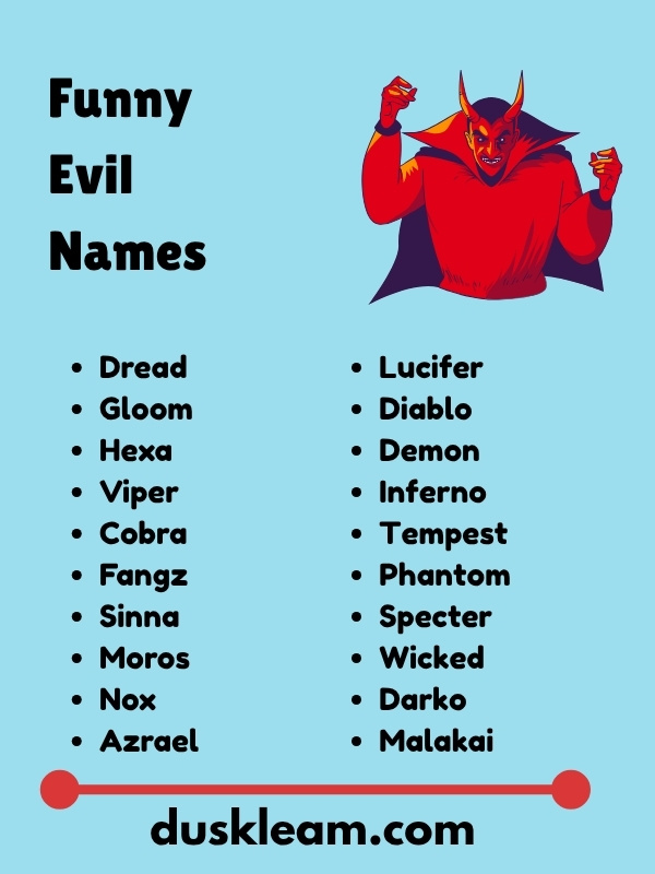 Funny Evil Names