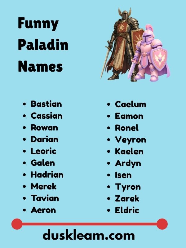 Funny Paladin Names