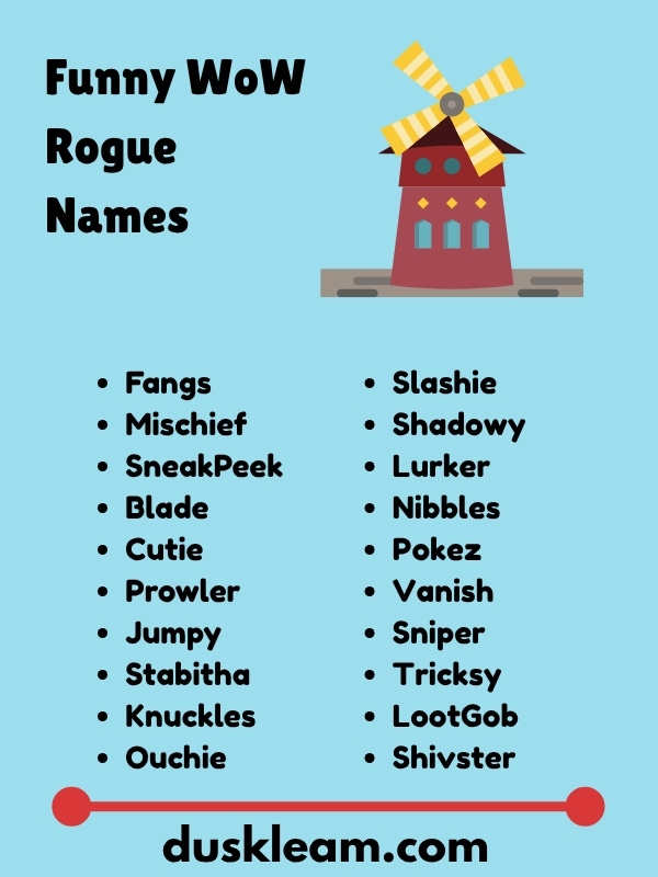 Funny WoW Rogue Names