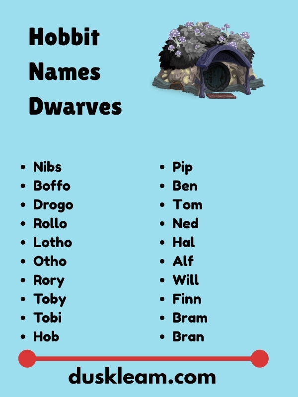 Hobbit Names Dwarves